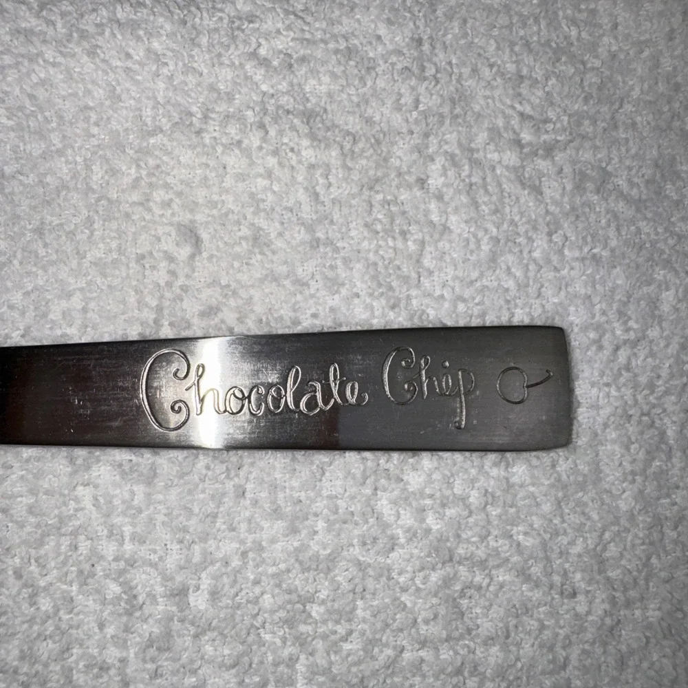 9 Pottery Barn Ice Cream Serving Spoons Strawberry Vanilla Chocolate Choco Chip